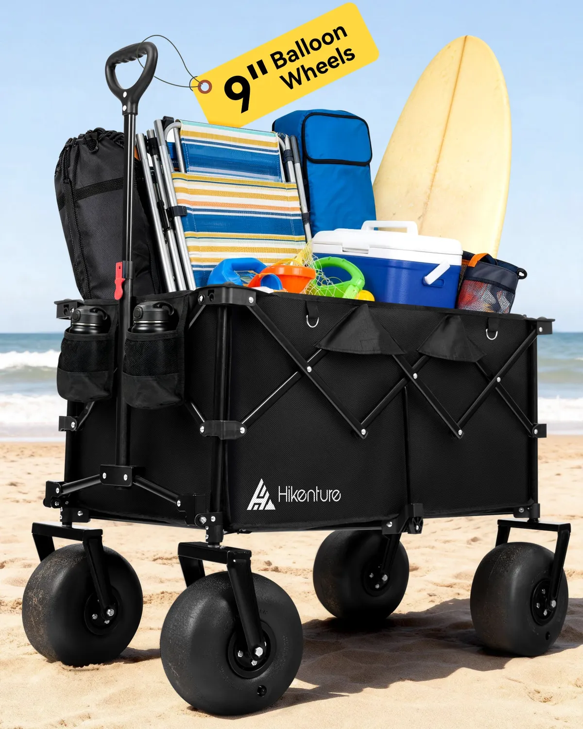 Hikenture Beach Bollerwagen Ballonreifen 200 kg faltbar
