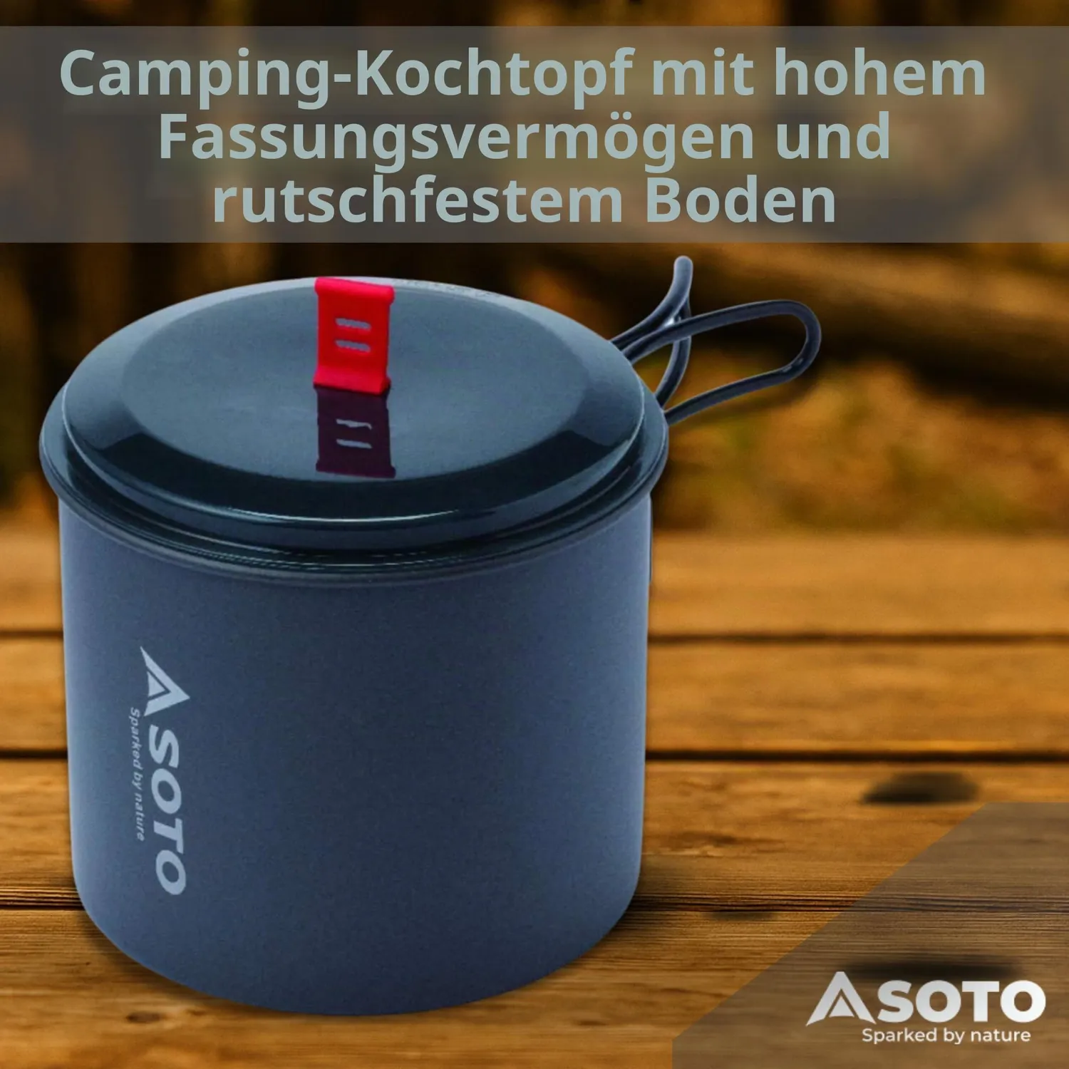 SOTO New River Pot Campingtopf 1000 ml Aluminium