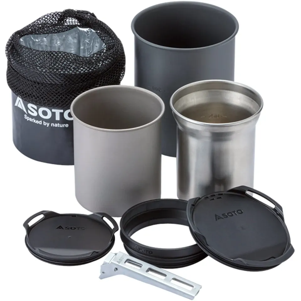 Soto Thermostack SOD-521 Becher-Set 8-teilig Titan