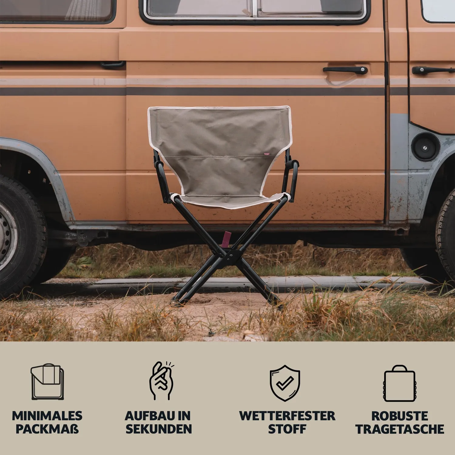 Campo Libre Dundee Campingstuhl faltbar 120 kg kompakt