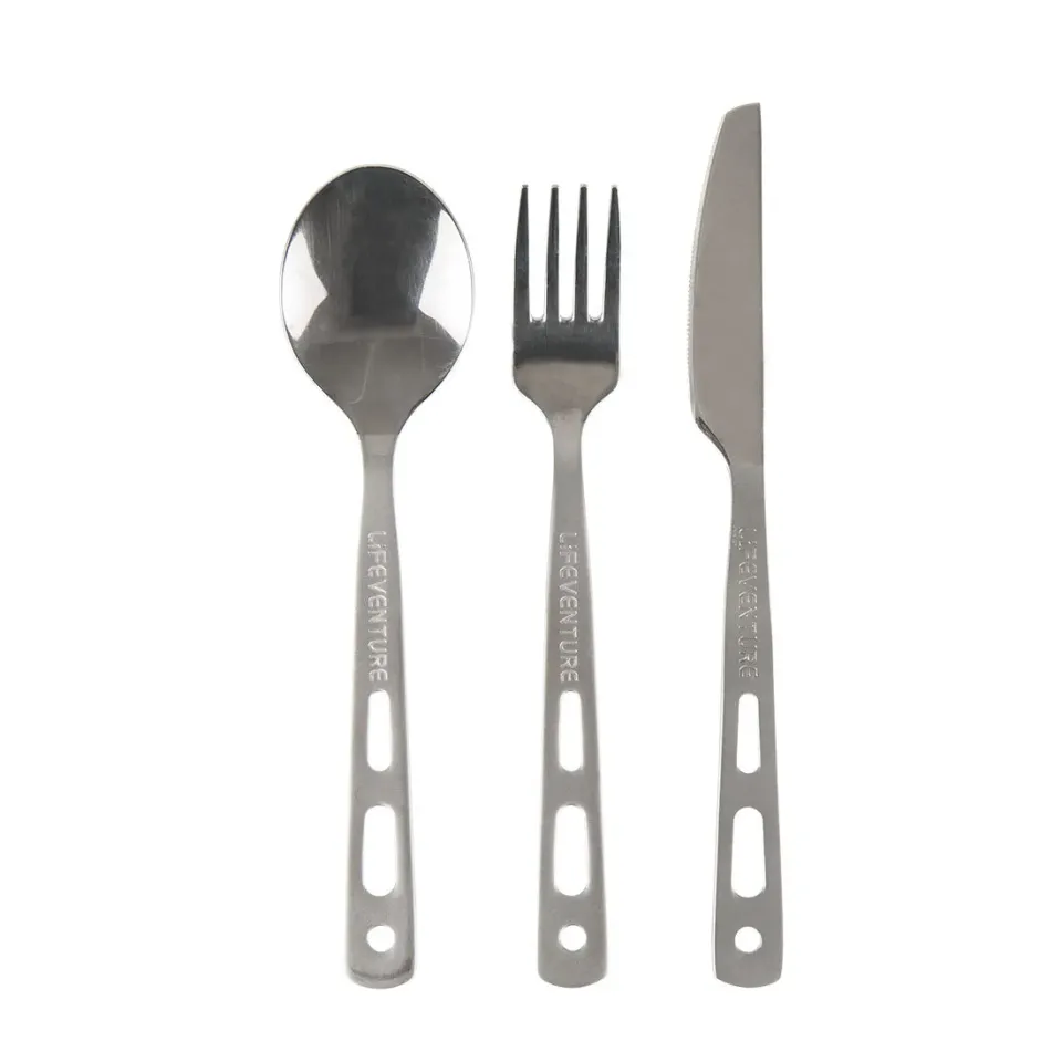 Lifeventure Camping Besteckset Edelstahl robust
