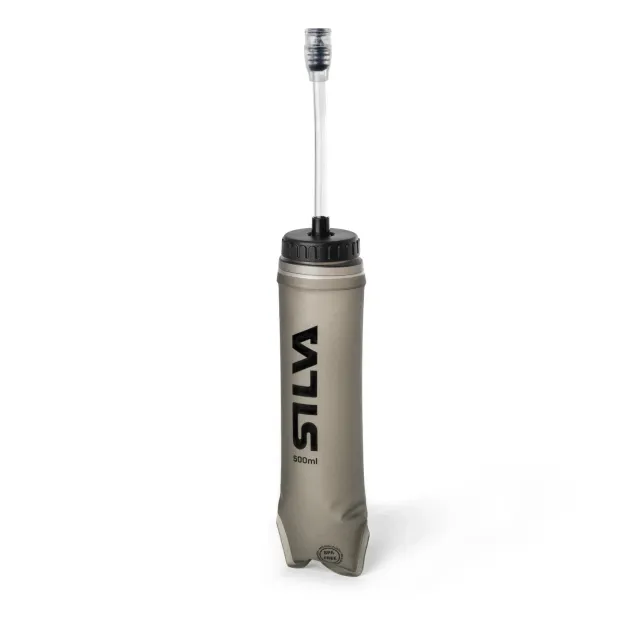 Silva Soft Flask Straw Trinkflasche 500 ml grau