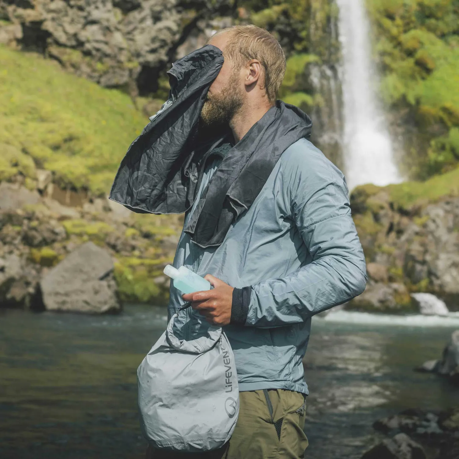 Lifeventure HydroFibre Reisehandtuch Grau schnelltrocknend