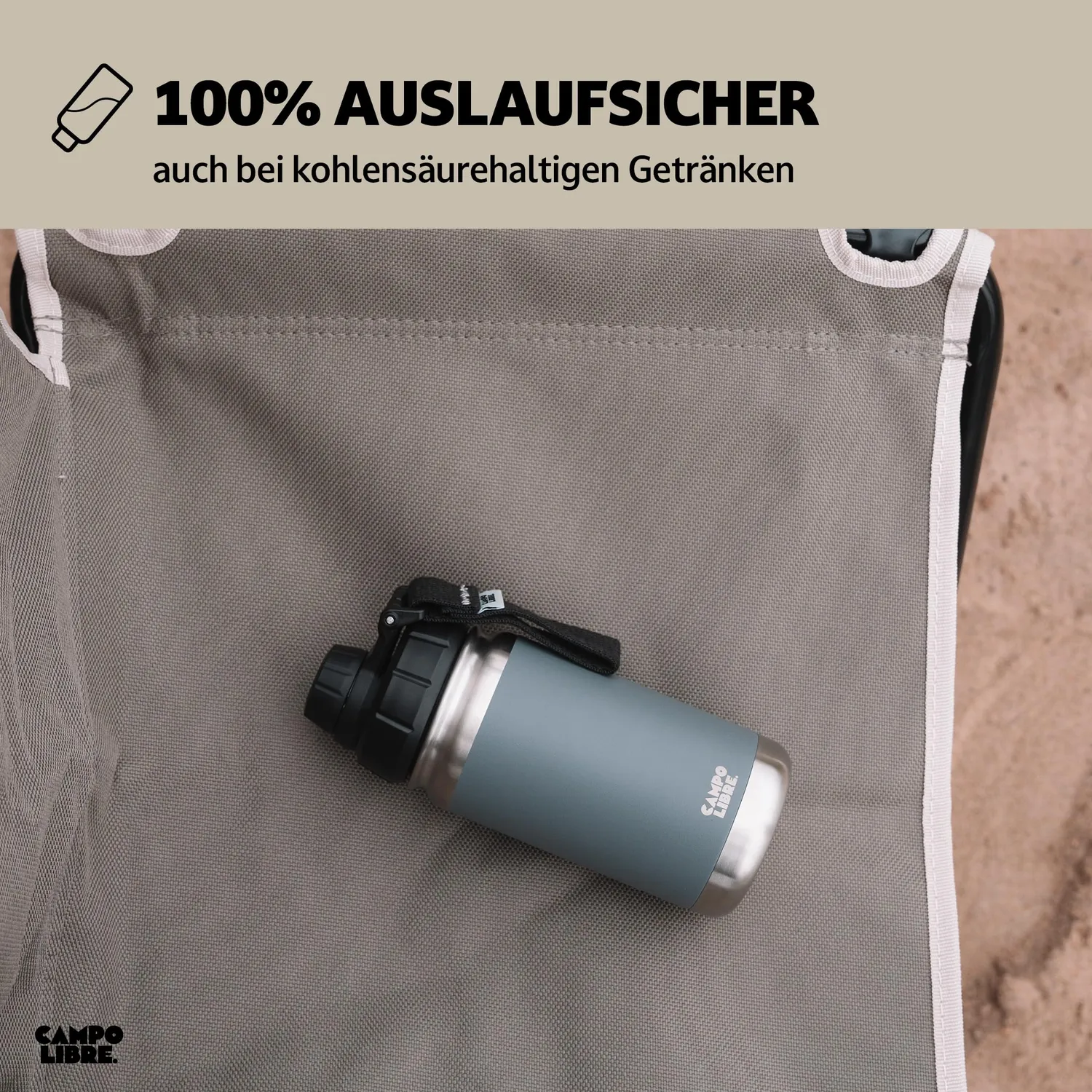 Campo Libre Premium Trinkflasche 400 ml Edelstahl isoliert