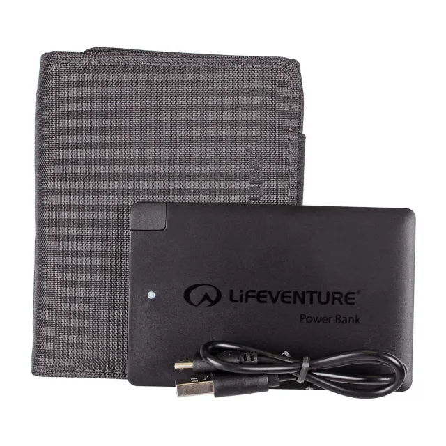 Lifeventure RFID Wallet Powerbank Geldbörse 2500 mAh