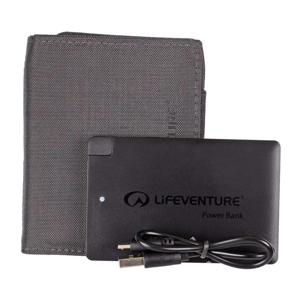 Lifeventure RFID Wallet Powerbank Geldbörse 2500 mAh