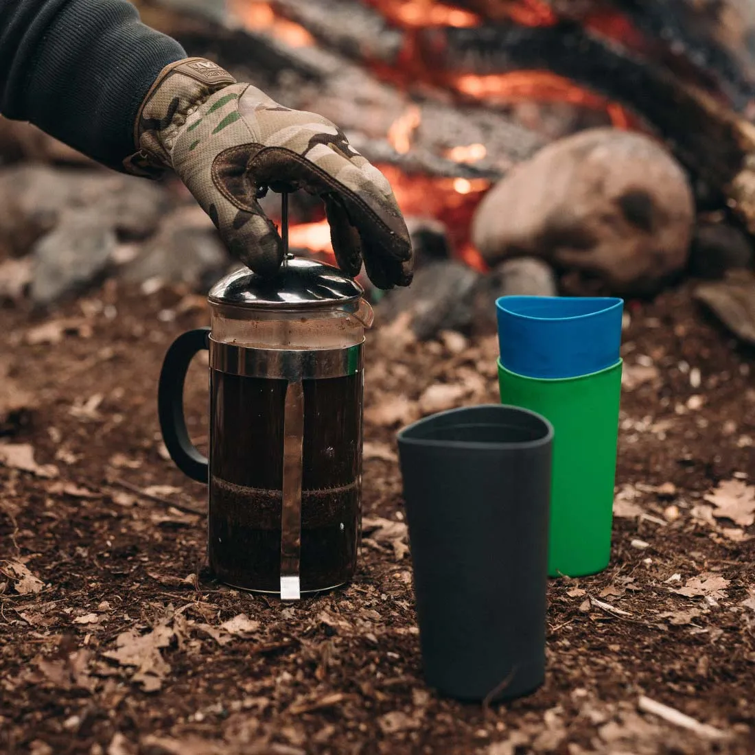 Lifeventure Ellipse Campingbecher stapelbar Blau
