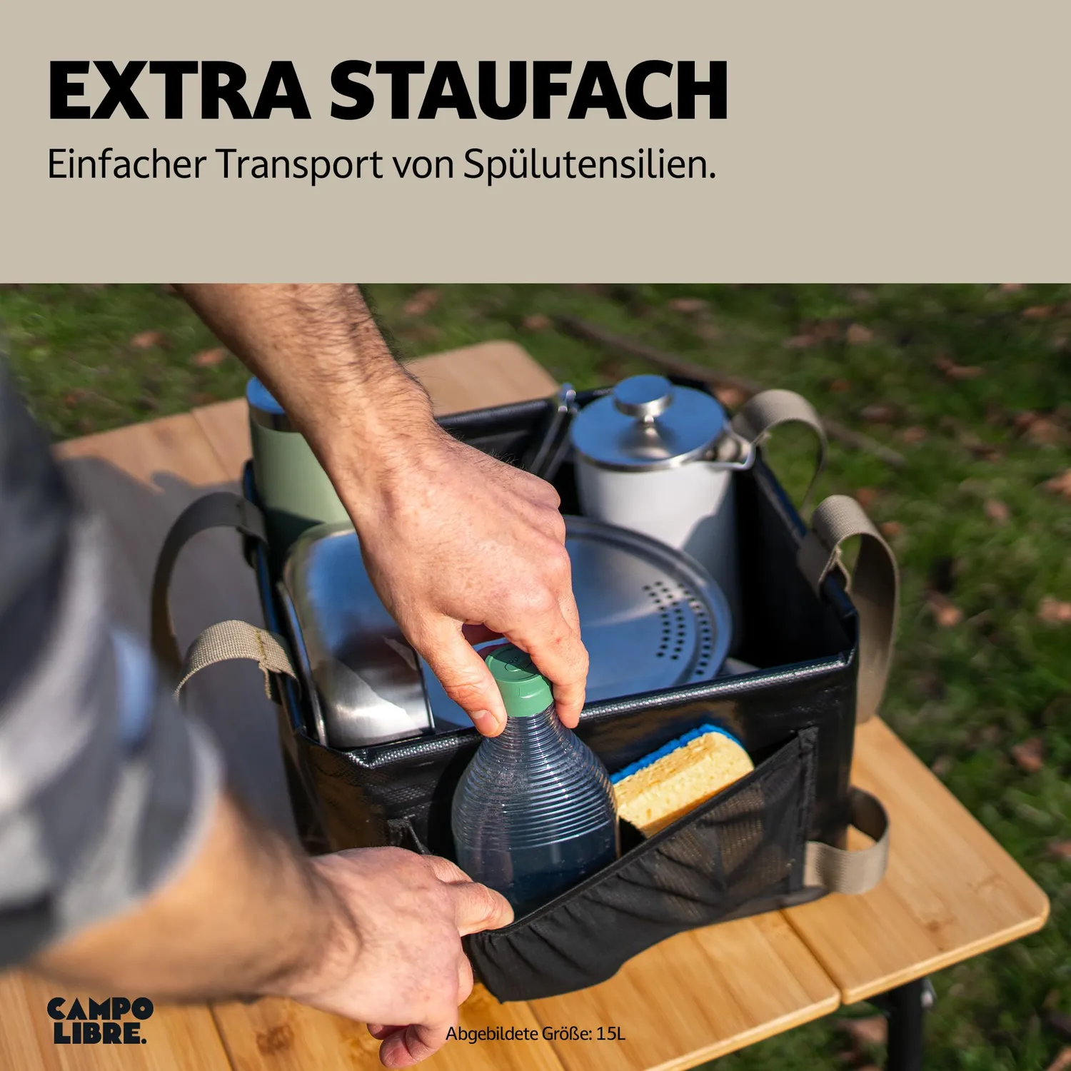 Campo Libre Carlo I Spülschüssel 15 Liter faltbar