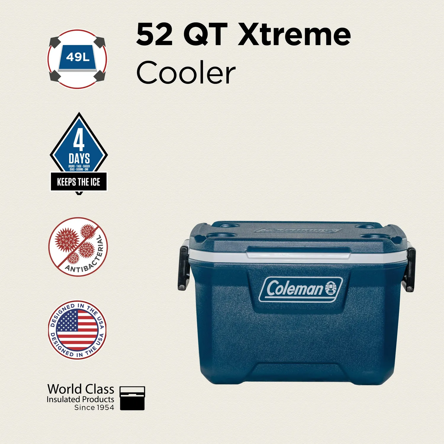 Coleman Xtreme 52QT Kühlbox 49 Liter passiv 4 Tage