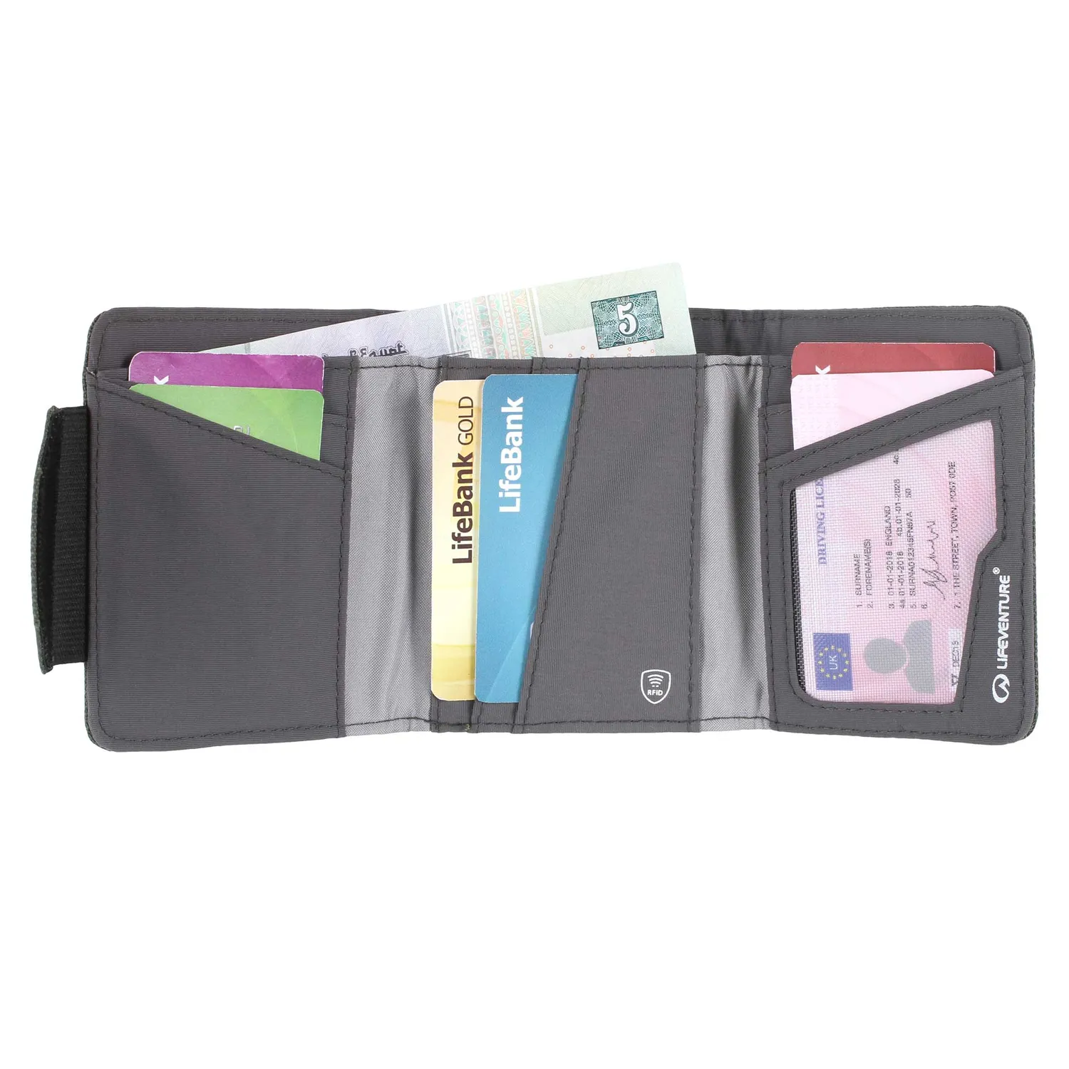 Lifeventure RFiD Geldbörse Nylon wasserdicht grau?