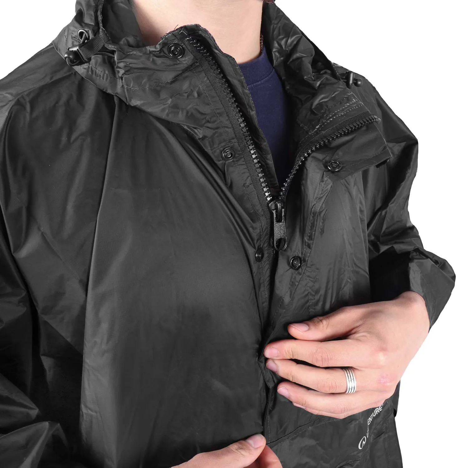 Lifeventure Waterproof Poncho Regenponcho Schwarz