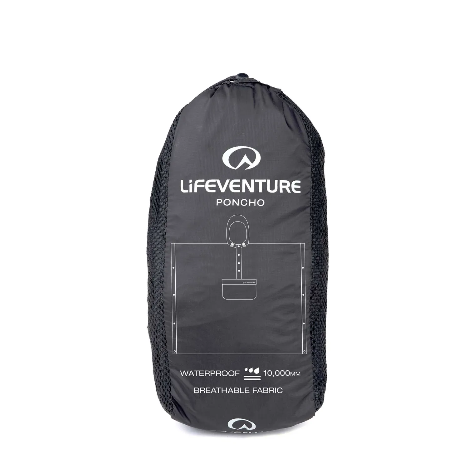 Lifeventure Waterproof Poncho Regenponcho Schwarz