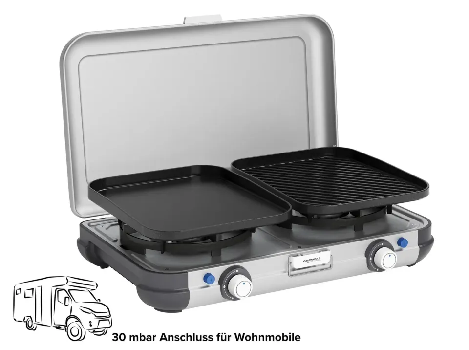 Campingaz Camping Kitchen 2 Grill & Go Gaskocher 30mbar Caravan