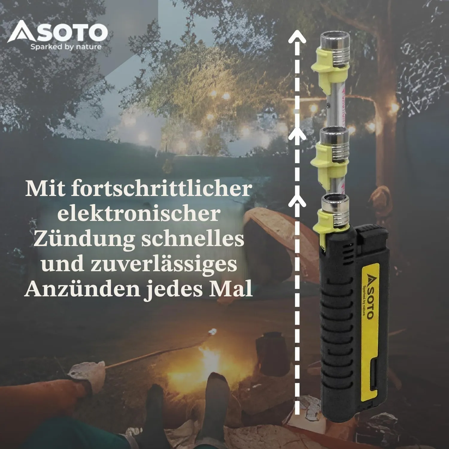 Soto Pocket Torch XT Sturmfeuerzeug ausziehbar windfest