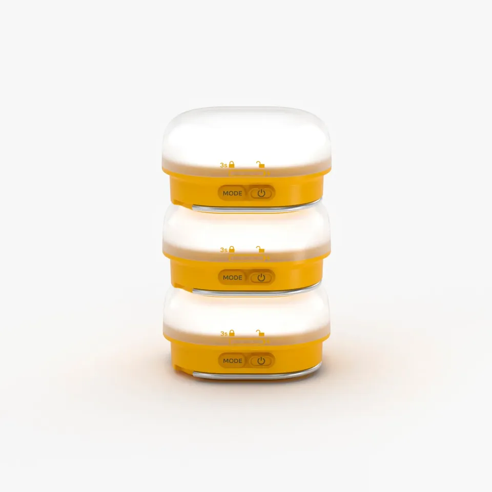 Silva Glow Recharge Campinglampe Gelb 3er-Pack 350 Lumen