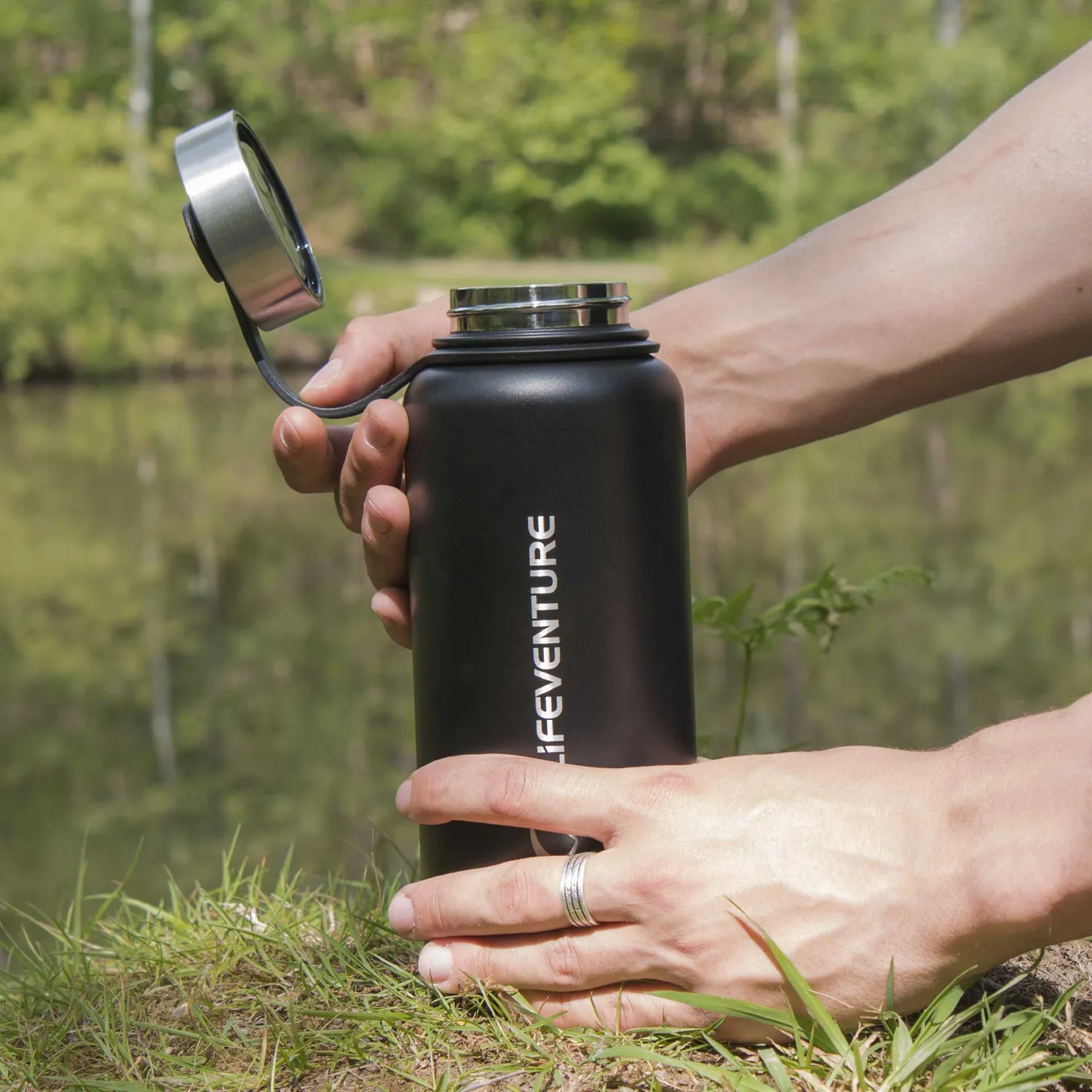 Lifeventure Stainless Steel Flask Thermosflasche 1000ml matt